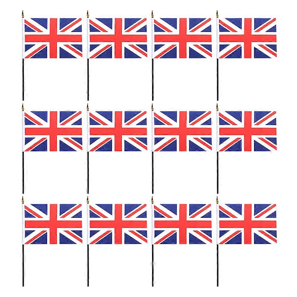 Handheld Union Jack Flags Polyester Uk Flags for Cheering 50Pcs Set