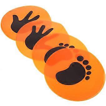 Voetbaltrainingsmarkeringen, voetbaltrainingsschijven voor behendigheid, 2 paar, oranje PVC
