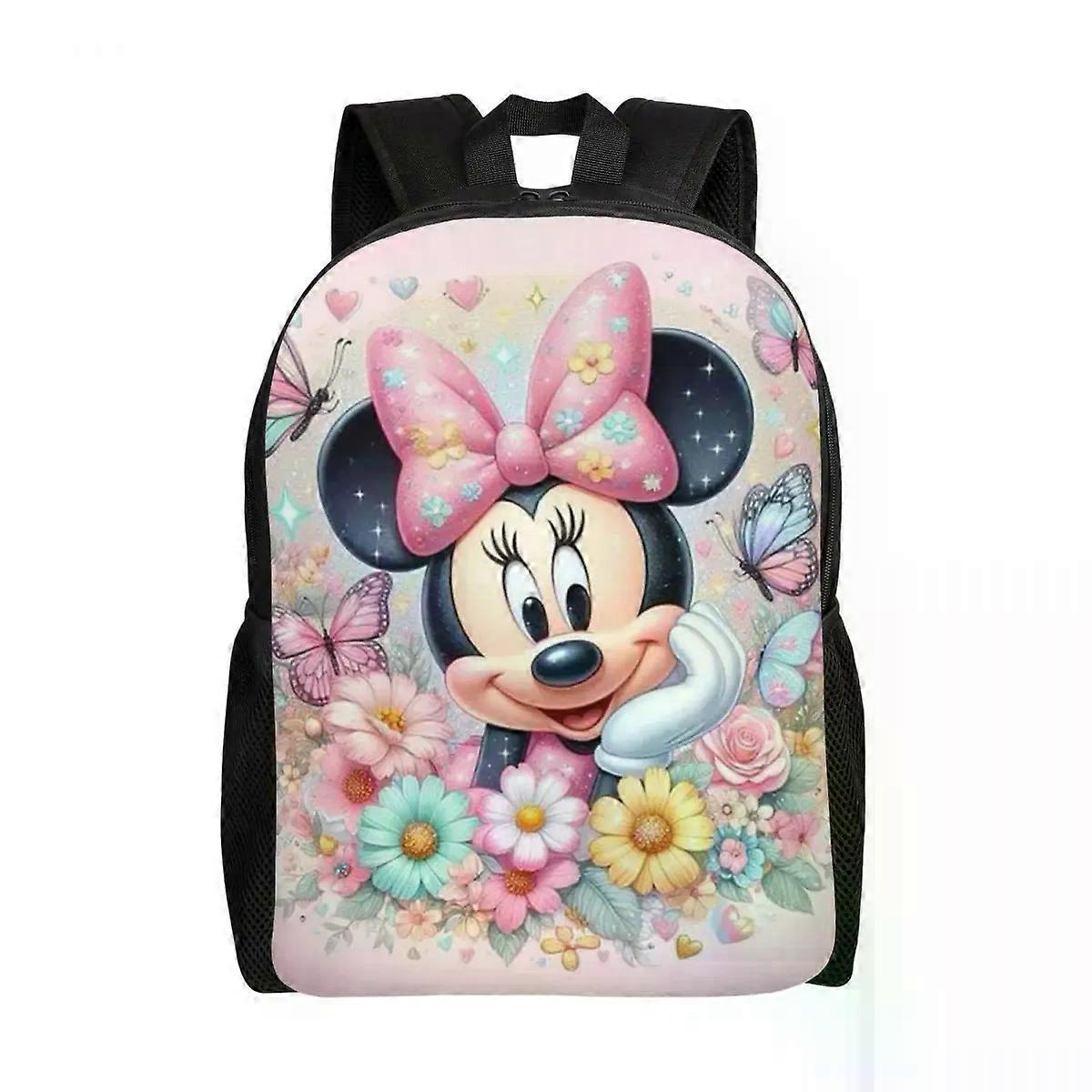 SJ2931 Anime Cute Kawaii Mickey Mouse Minnie Backpack for Men Women School College Students Bookbag Fits 15 Inch Laptop Bags