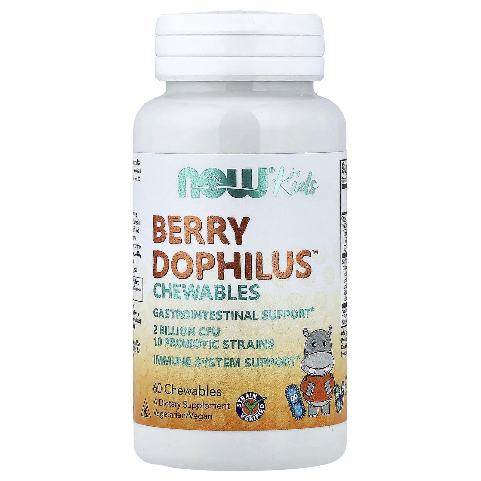 NOW Foods, Kids, Berry Dophilus™, 60 Chewables