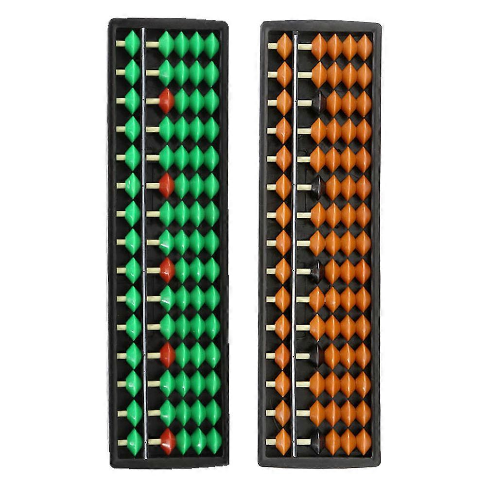 2pcs Educational Small Abacuses Multi-function Arithmetic Abacuses Traditional Counting Abacuses