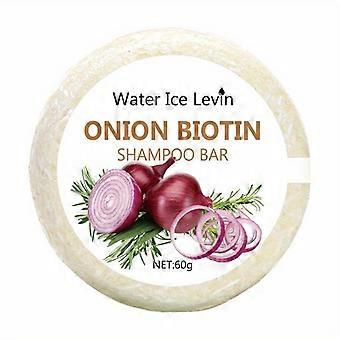 Onion Biotin Shampoo Bar 60g, Deep Cleansing & Oil Control, Nourishing Hair Care Soap for Travel, Moisturizing & Sweet Healthy Hair