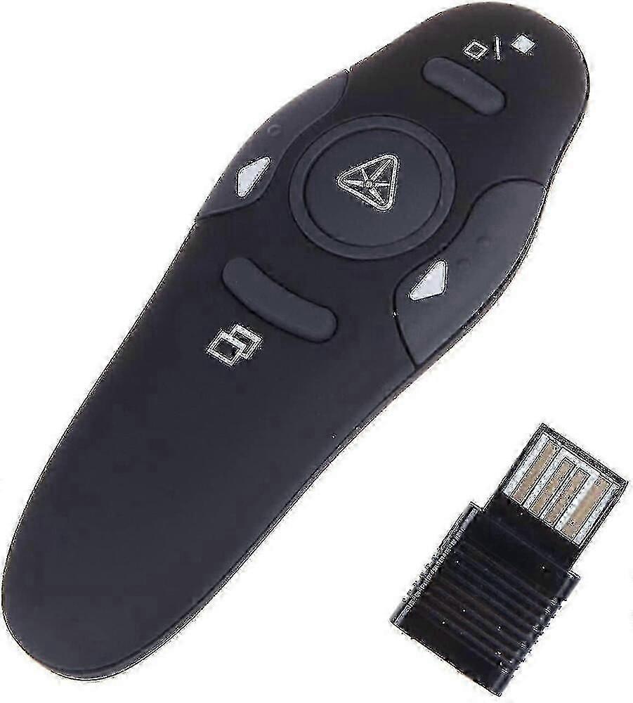 2.4GHz Wireless USB Presentation Presenter with Red Laser Pointer, Plug-and-Play Ergonomic Remote for PowerPoint