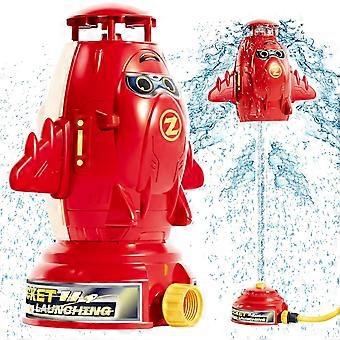 Handige waterraketwerper met sproeier voor kinderen, waterspeelgoed voor buiten van 4 tot 8 jaar, zomers spel voor in de tuin of op het gazon