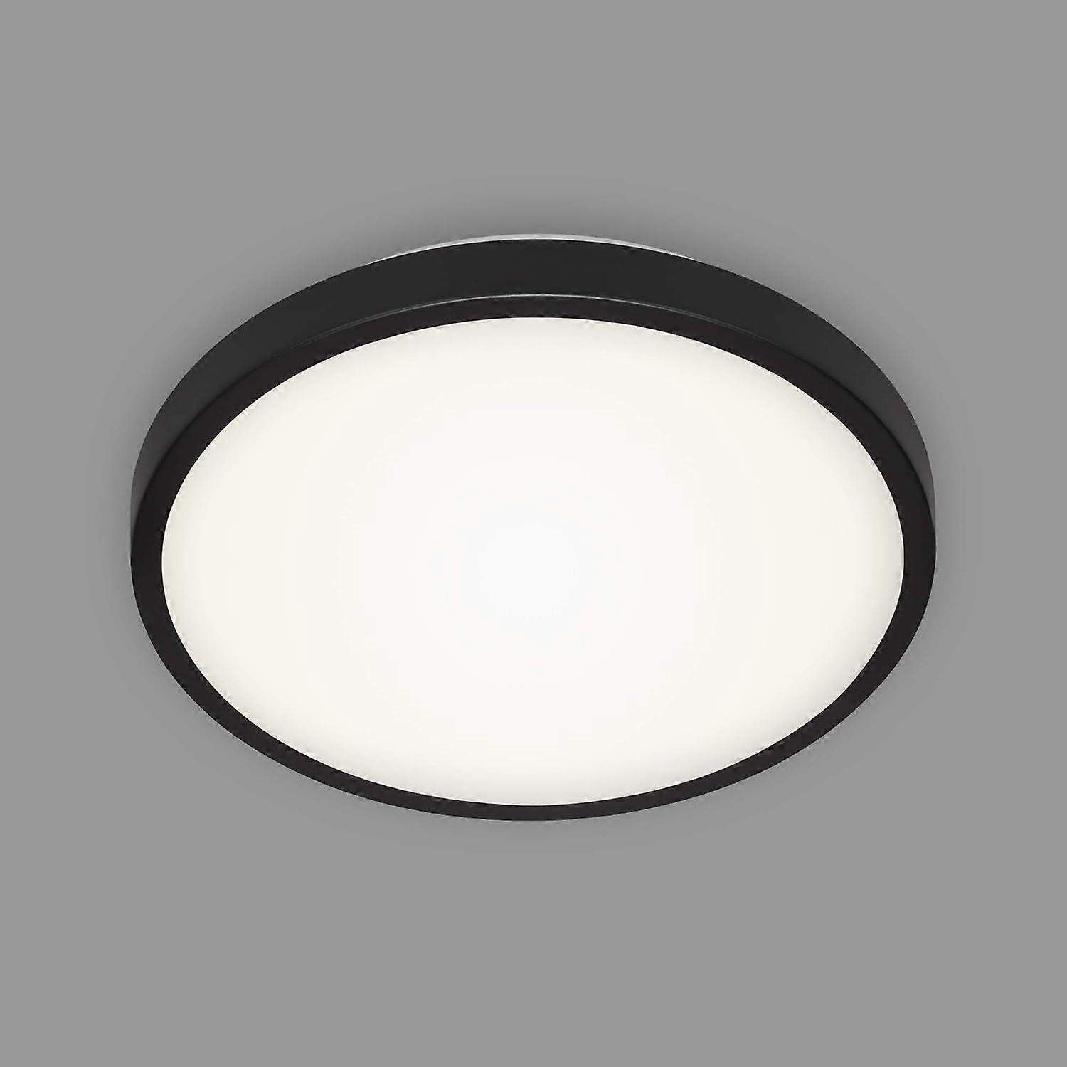 LED ceiling light, Ceiling light, 20W, Black,  23cm