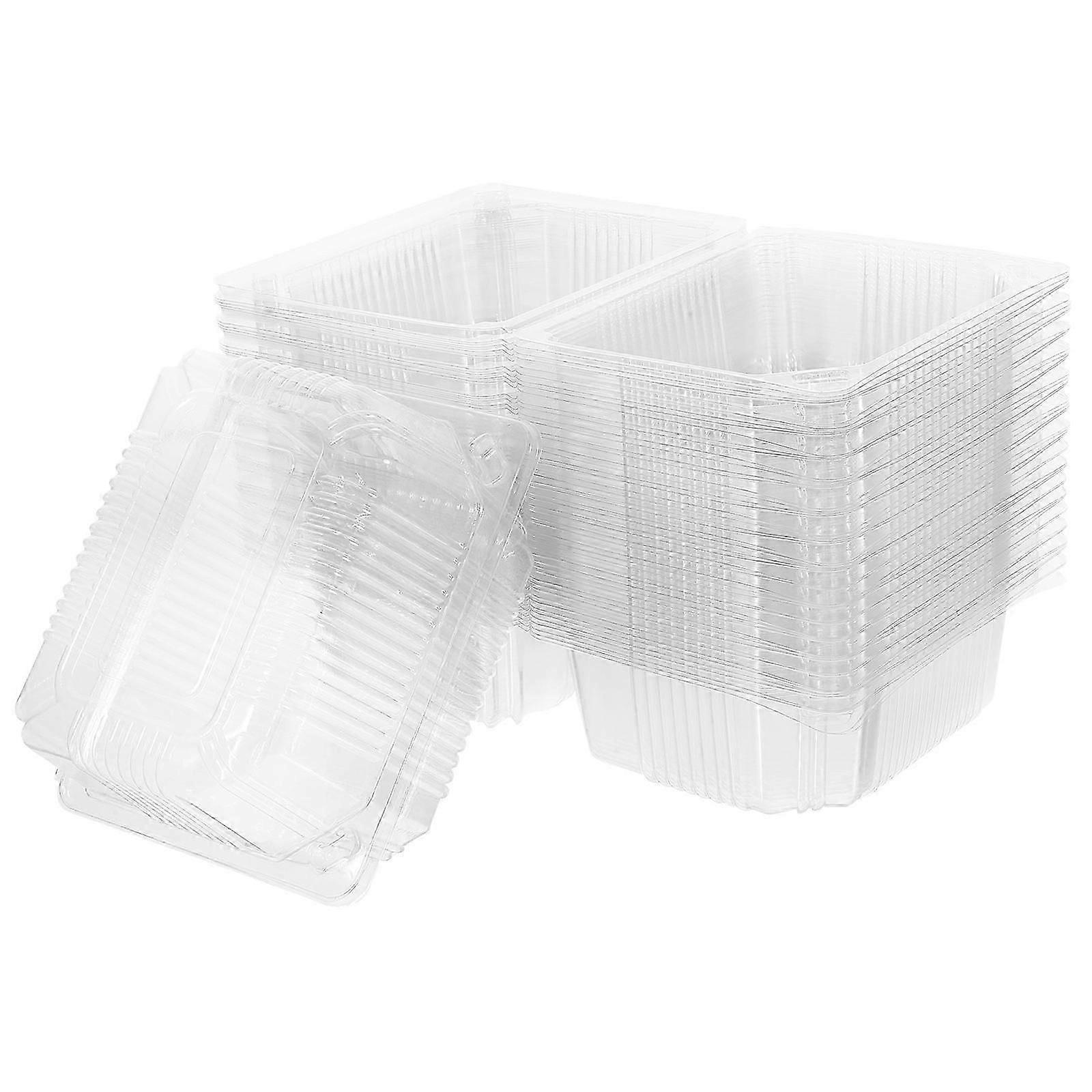 Cake Boxes Cake Storage Container for Storage 50Pcs White Cupcake Container