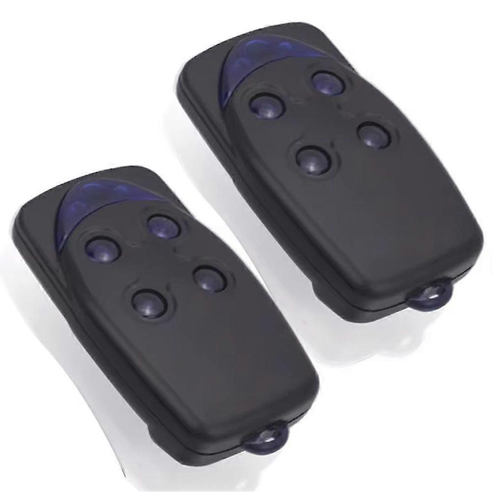 433MHz 52-Bit Rolling Code Garage Door Remote Control, 2 Pack, 12V DC, Black