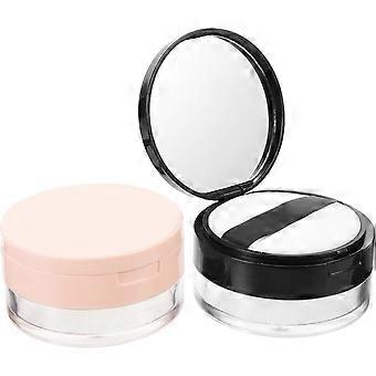 Plastic Loose Powder Boxes Body Powder Container for Storage 4Pcs