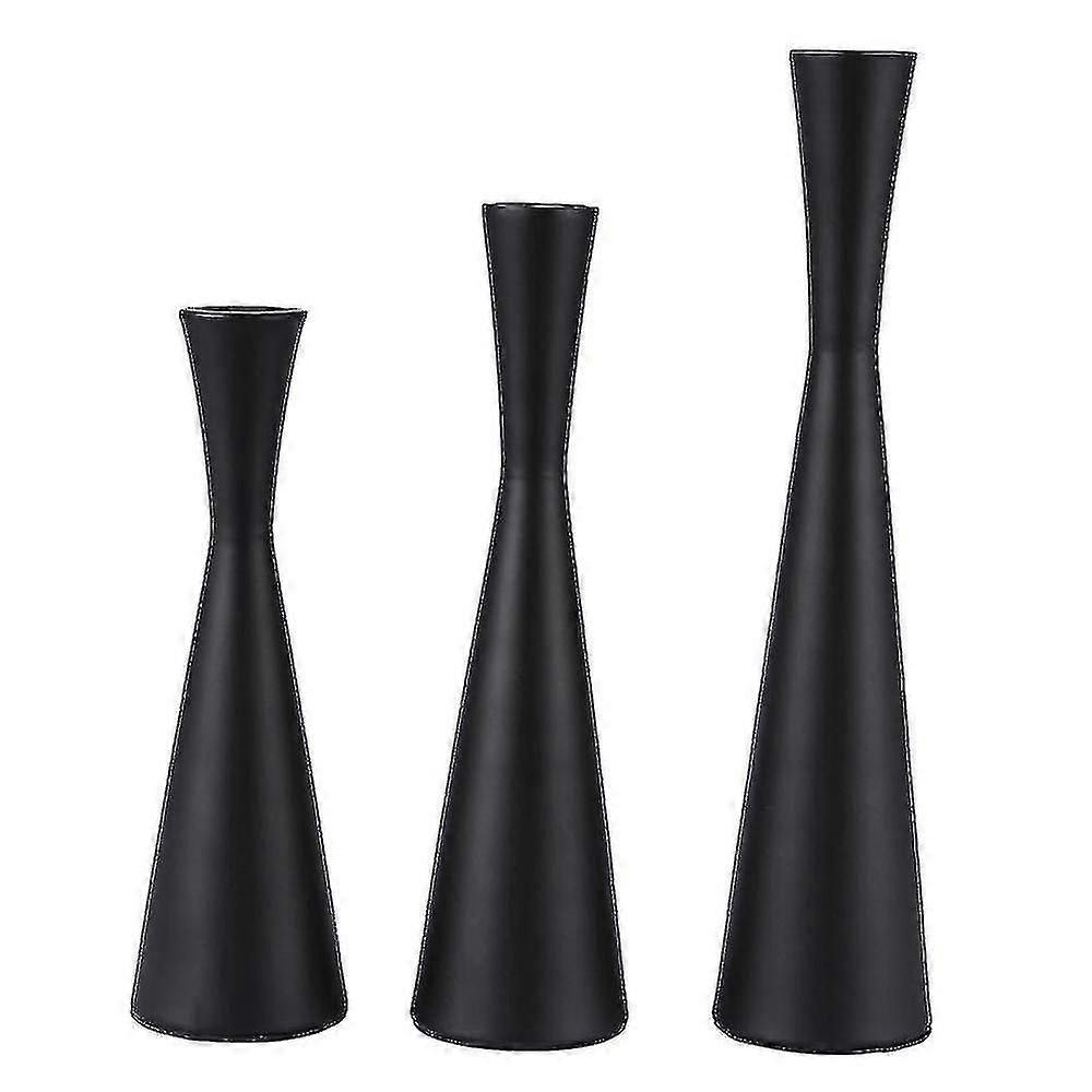 3 Sets Metal Taper Candle Holders