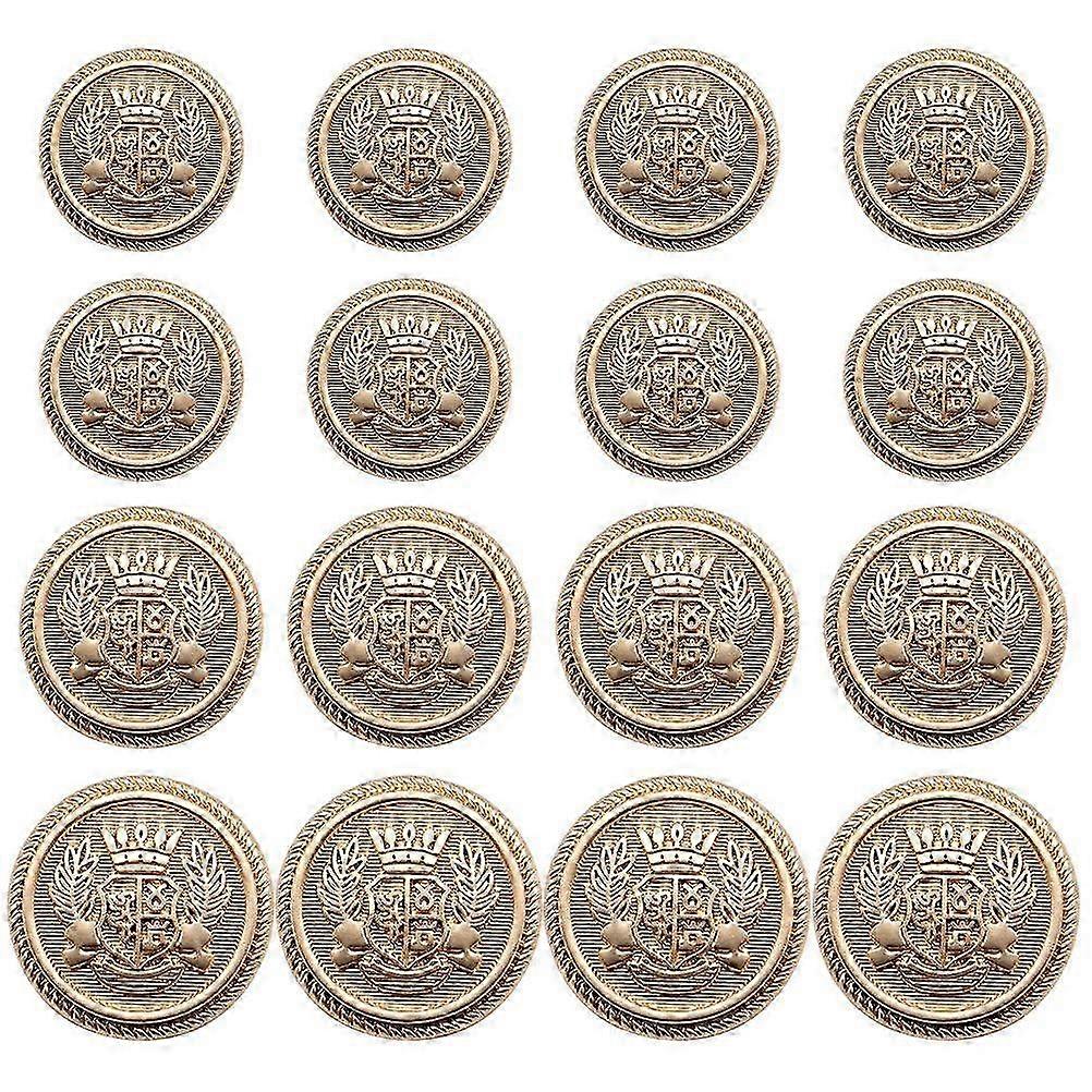 16pcs Sewing Buttons Delicate Alloy Decorative Button British Styled Button