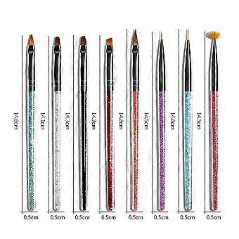 Drill Nail Art Pen Brush Kit for Fine Nail Art 1Set with Assorted Color