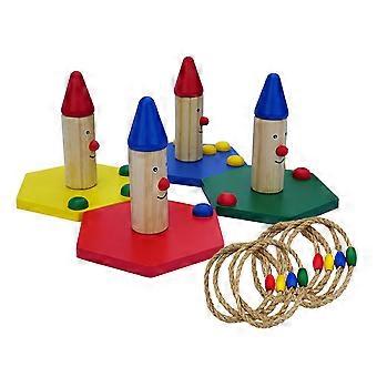 Assorted Color Ring Toss Game Toys for Hand Eye Coordination 1Set