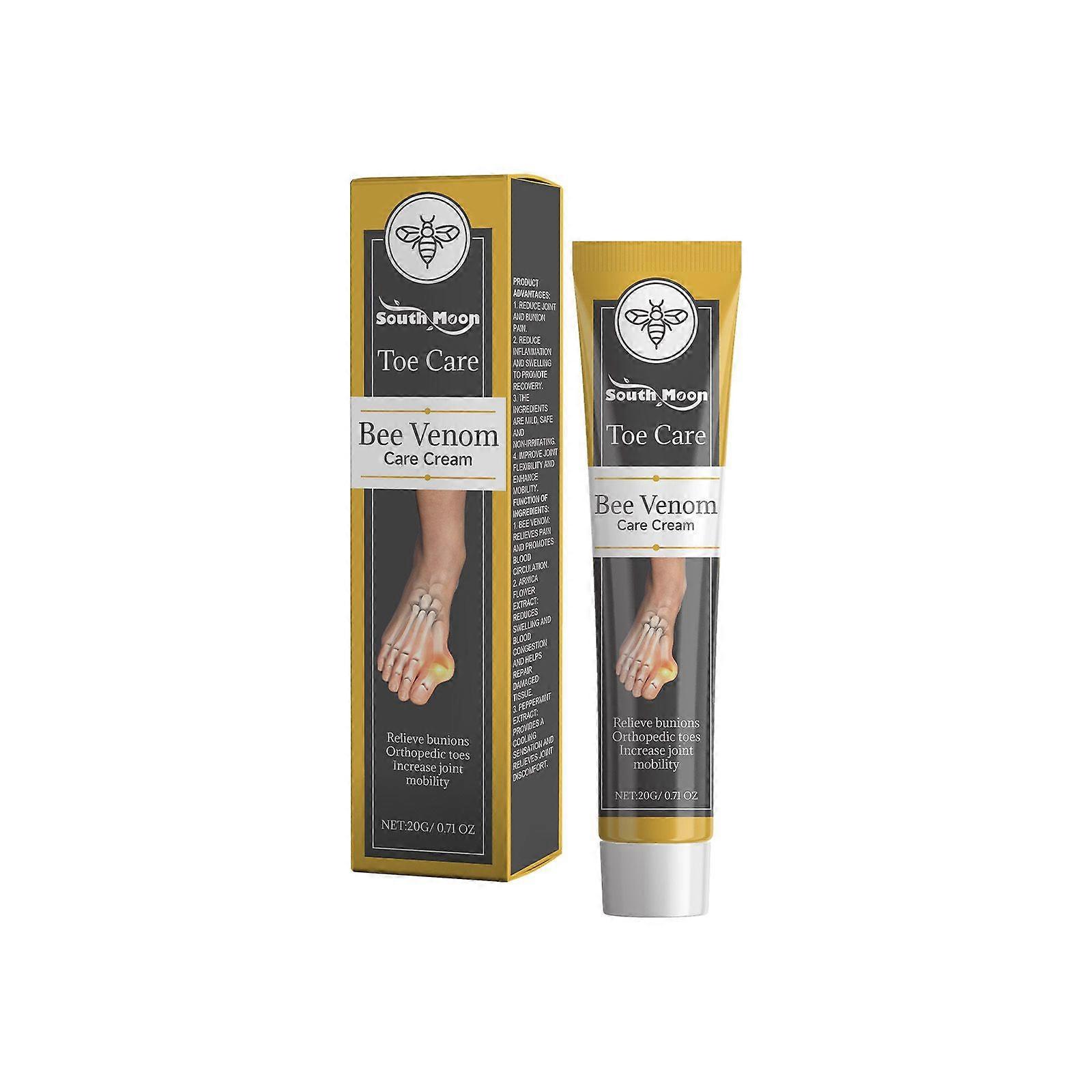 Crème au venin d'abeille pour soulager les oignons, à la menthe poivrée et à la chondroïtine, pour le soin des articulations des pieds et des orteils (prévention des oignons)