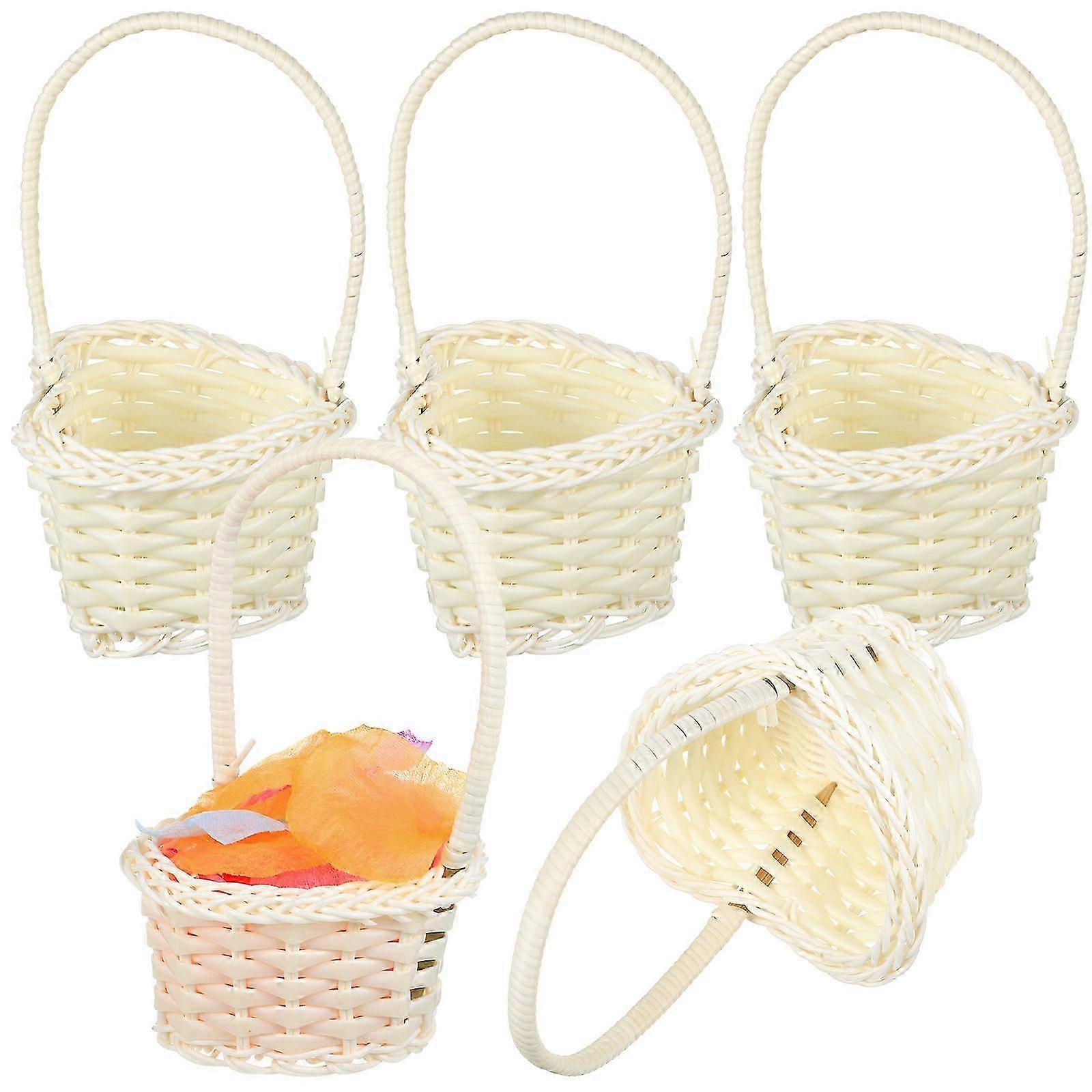 Wedding Fruit Basket for Storage 10Pcs Plastic Reusable Handheld Baskets