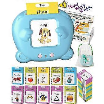 Talking Flashcards for German English Learning-Educational Games for Children,224 Words,Blue (Easter Gift)_ynal