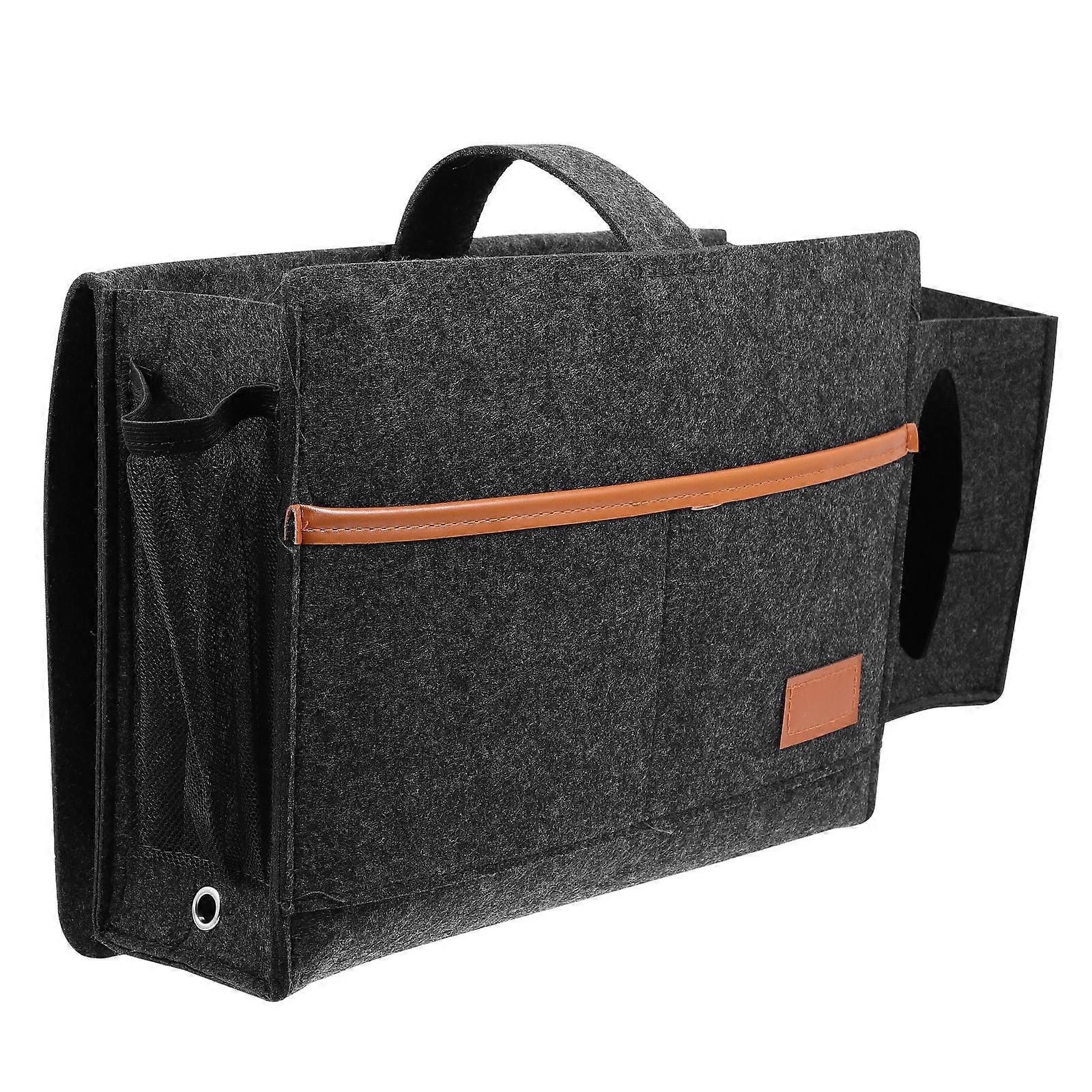Multi-Function Bedside Holder for Storage Felt Bed Organizer