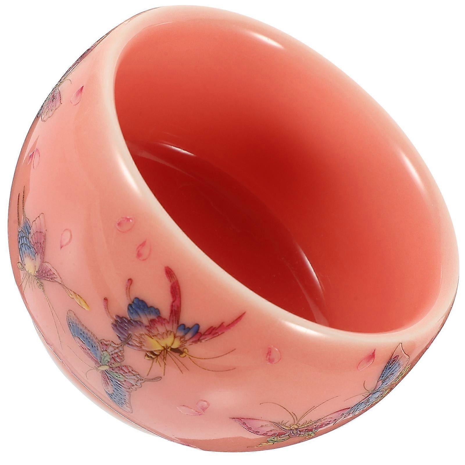 Convenient Ceramic Tea Cup with Retro Pattern 3Pcs for Home Use
