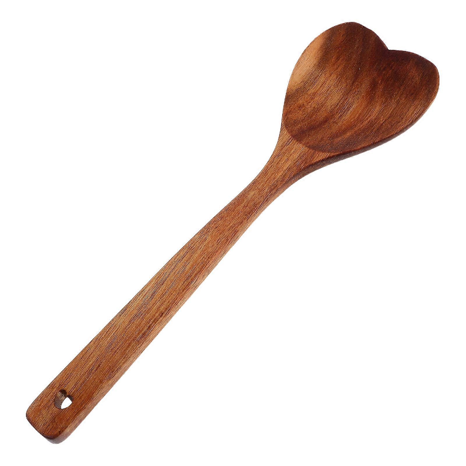 Brown Heart Wood Spoon for Cooking Multi-Function Use