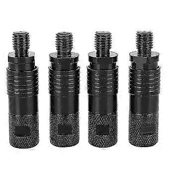 4er-Set neue modische Metall-Angelruten-Pod-Verbinder mit Schnellverschluss, Bissanzeiger-Adapter, schwarz, intelligent