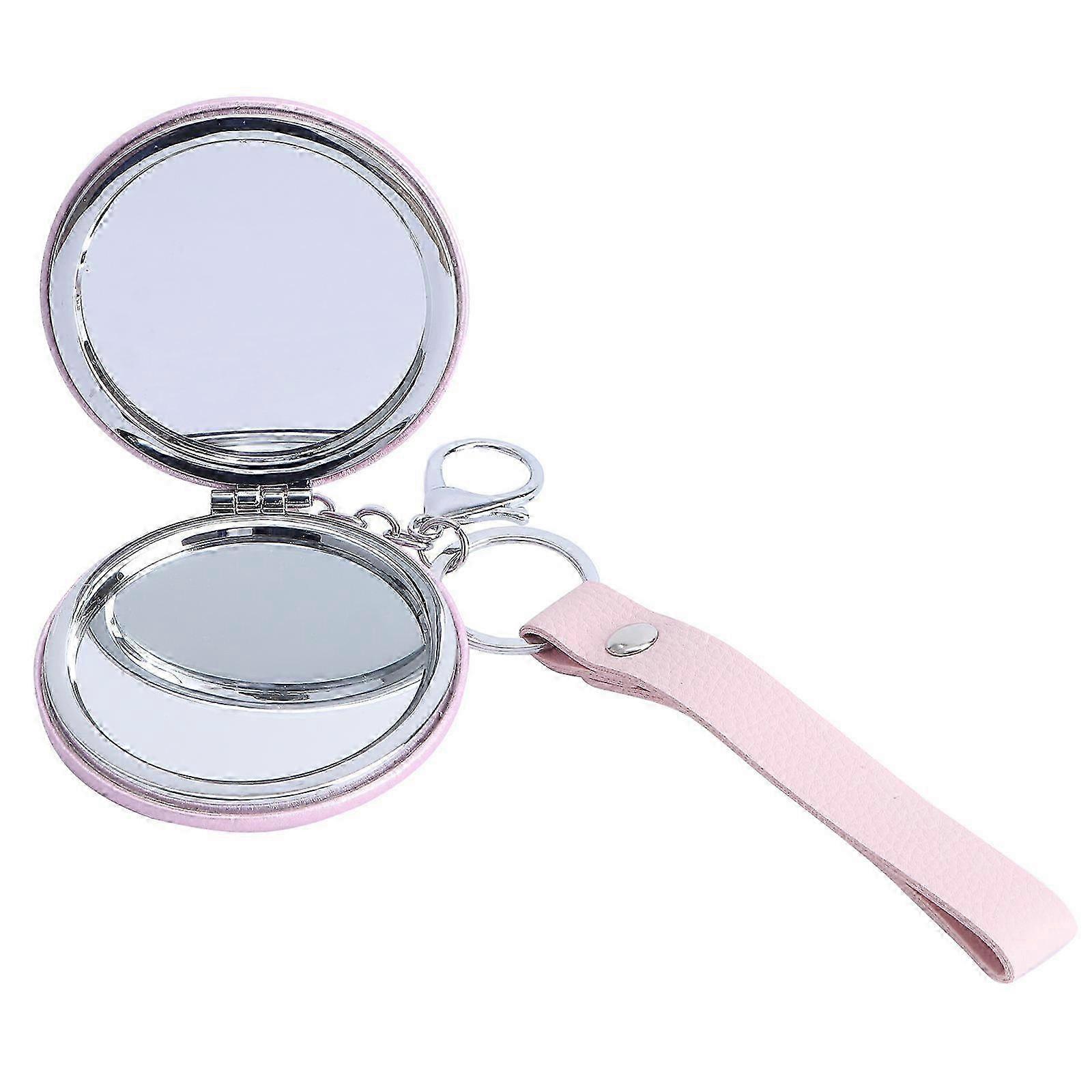 Keychain Mirror Double-Side Function for Outdoor 2Pcs Portable Mini Makeup Mirror