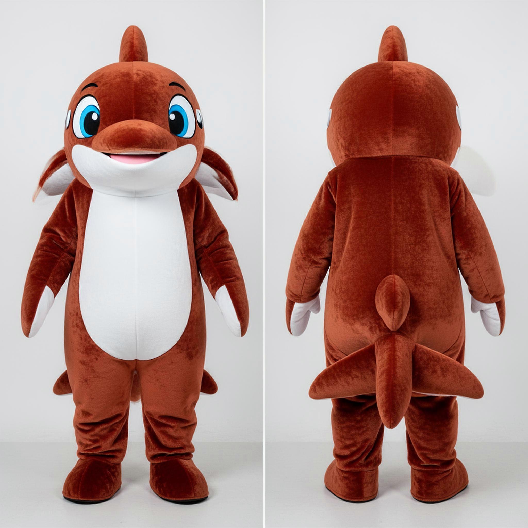MASTICOT Rust Orange Wide Eyed Killer Whale Mascot