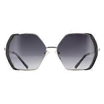 Guess zonnebril GF0387 10B zilver zwart grijs verloop