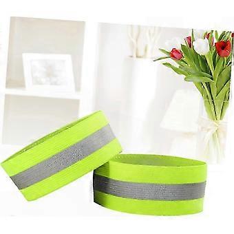 High Visibility Reflective Safety Straps, 2-Pack Adjustable Elastic Bands for Running, Cycling & Walking