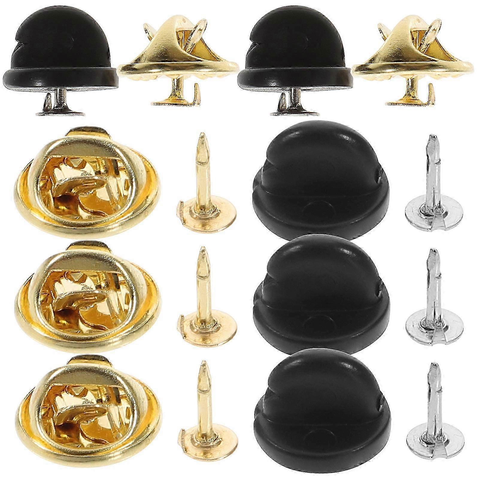 Craft Making Butterfly Hat Locking Pin Backs 100Sets with Assorted Colors