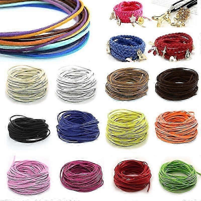Leather string for jewelry crafting - 5Pcs 1M DIY bracelet thread