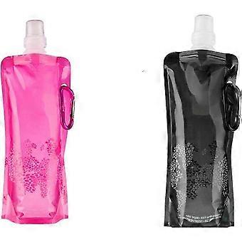 Outdoor water bottle for sports - Soft foldable portable bag