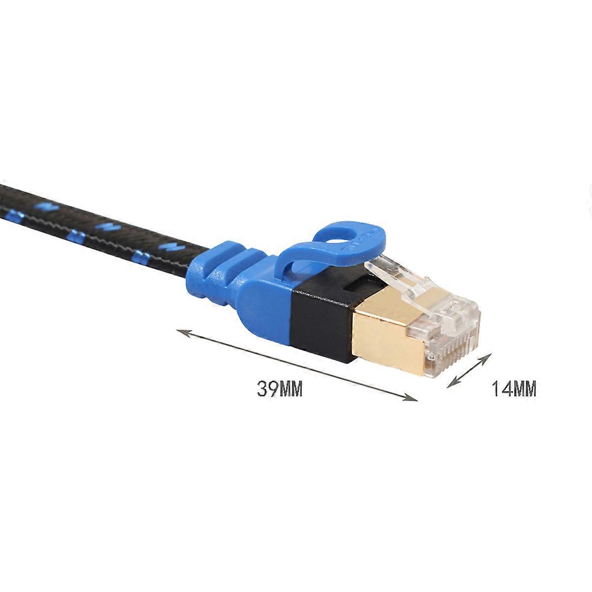 Double-Shielded Ethernet Cable for Connecting Use 3 Meters Flat Cat7 Network Cord