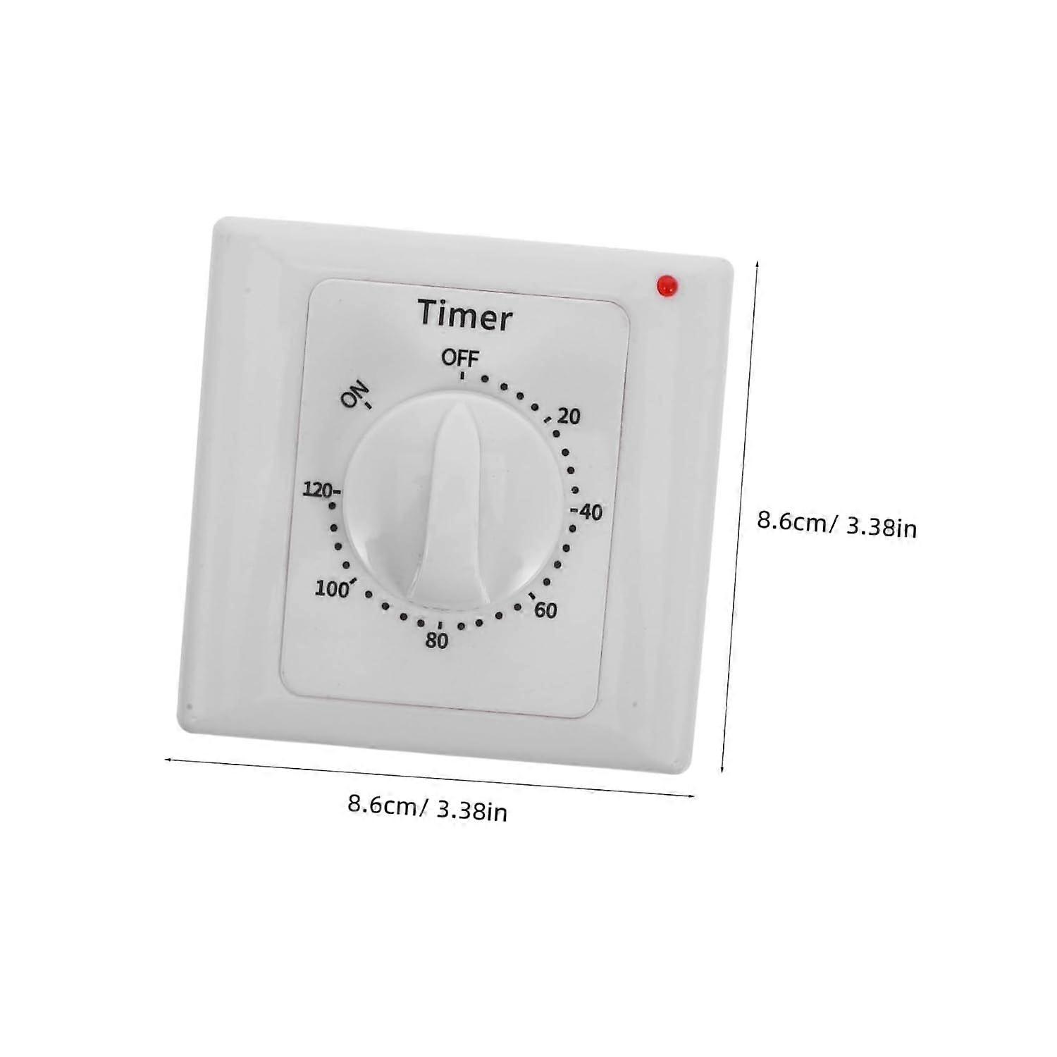 White Wall Timer Switch for Electrical Appliances with Time Delay Function, for Office and Home, Programmable Time Control