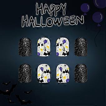 Uñas postizas multicolores con punta francesa