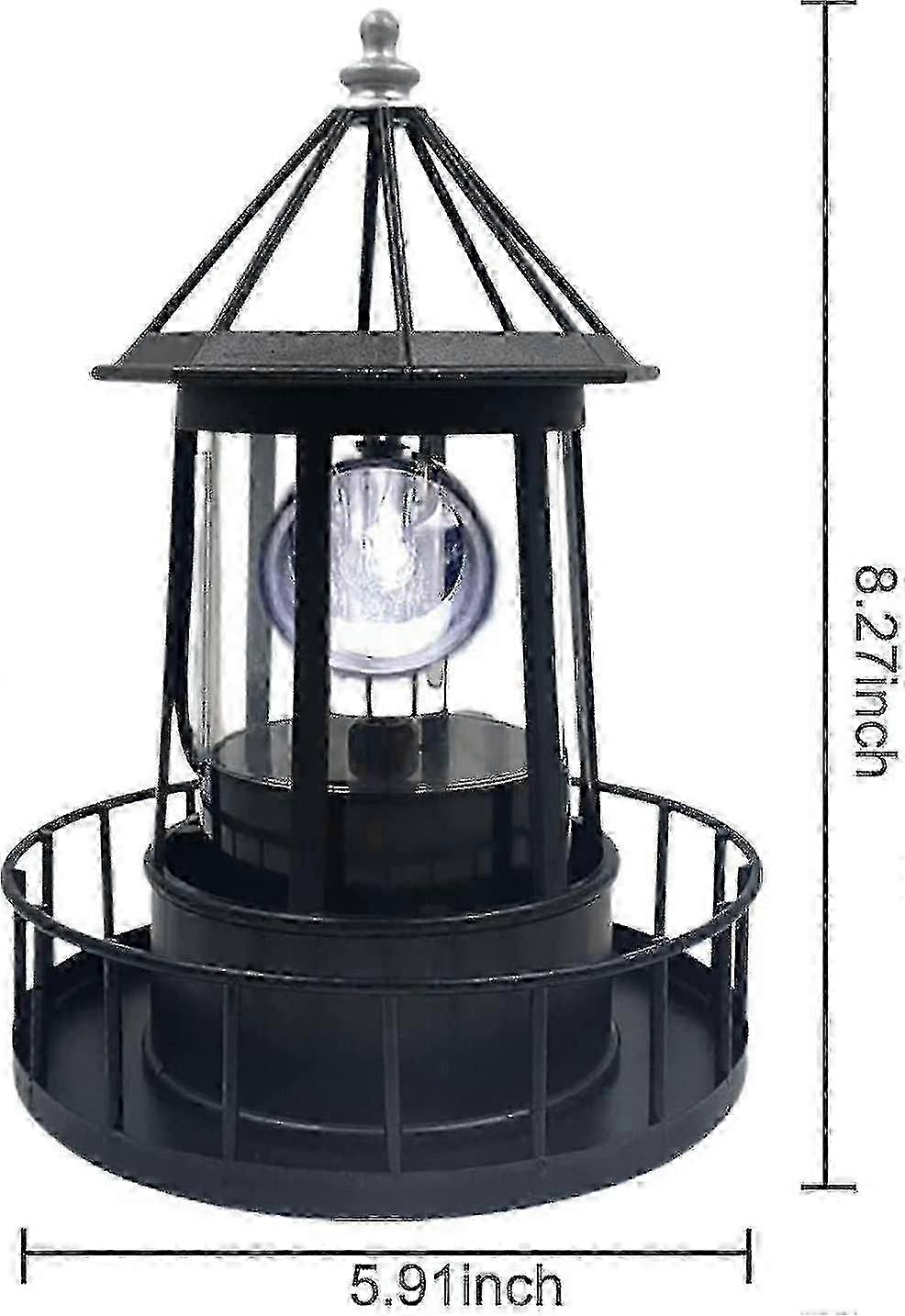 Rotating Solar Lighthouse Lamp