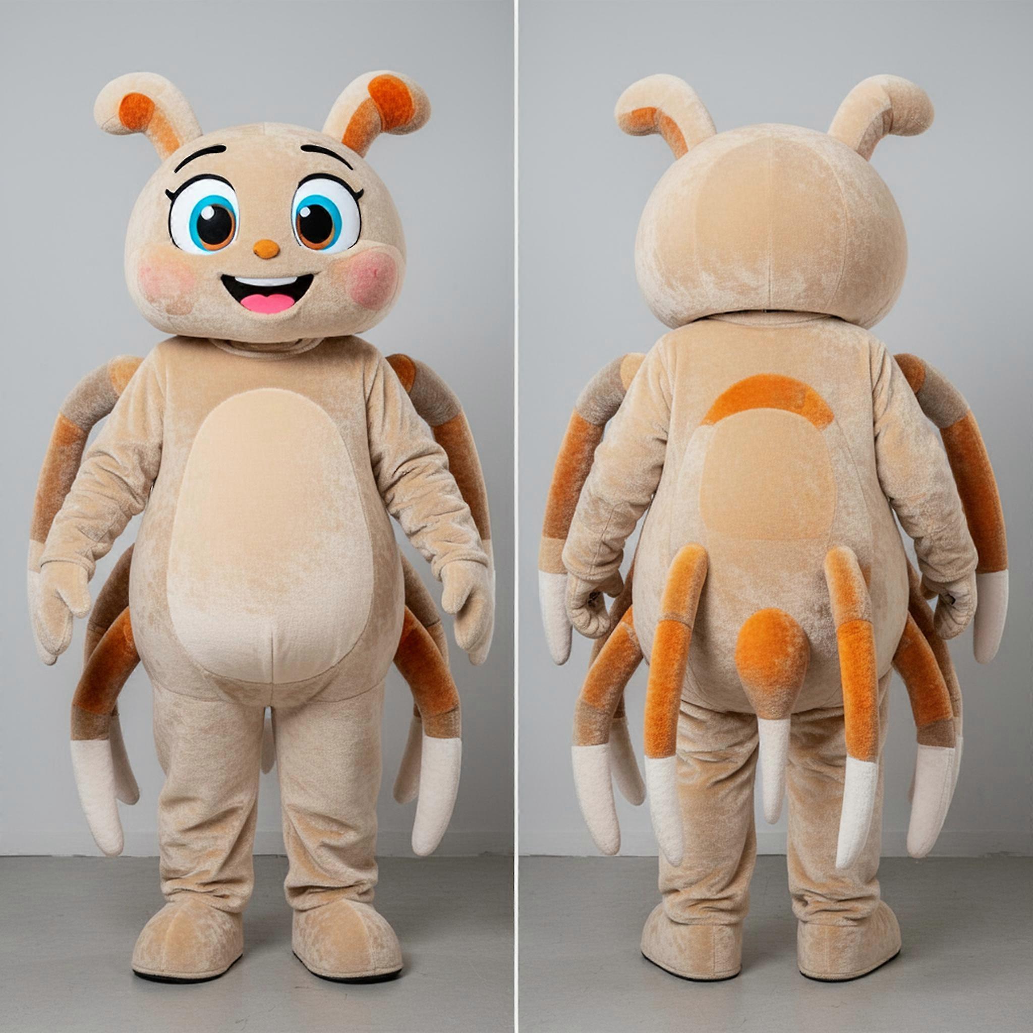 MASTICOT Beige Oversized Spider Mascot