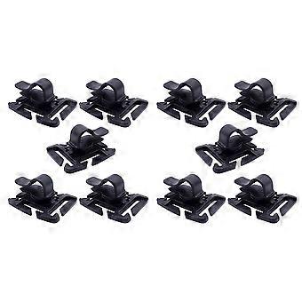 Black Water Bag Clips Outdoor Backpack Clips for Fixation 10Pcs ABS