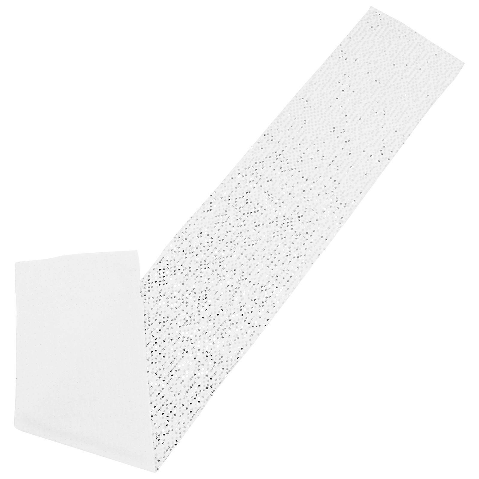 Silver Glitter Sequin Table Runner Party Table Runner for Decoration