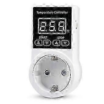 1pcs Thermostat Socket With Sensor Digital Temperature Controller Waterproof Switch Eu Plug