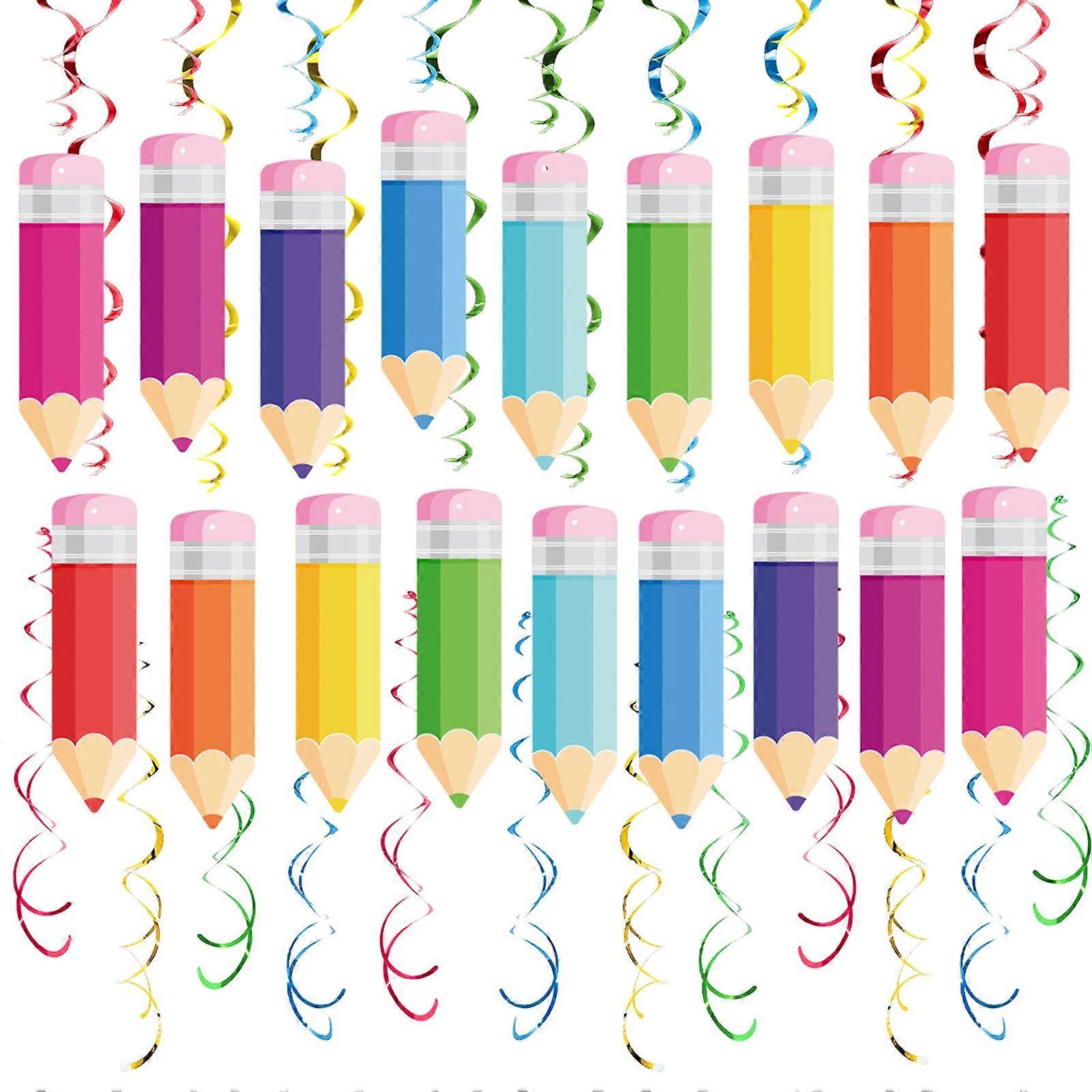 18 Pack Crayon Swirl Classroom Decor