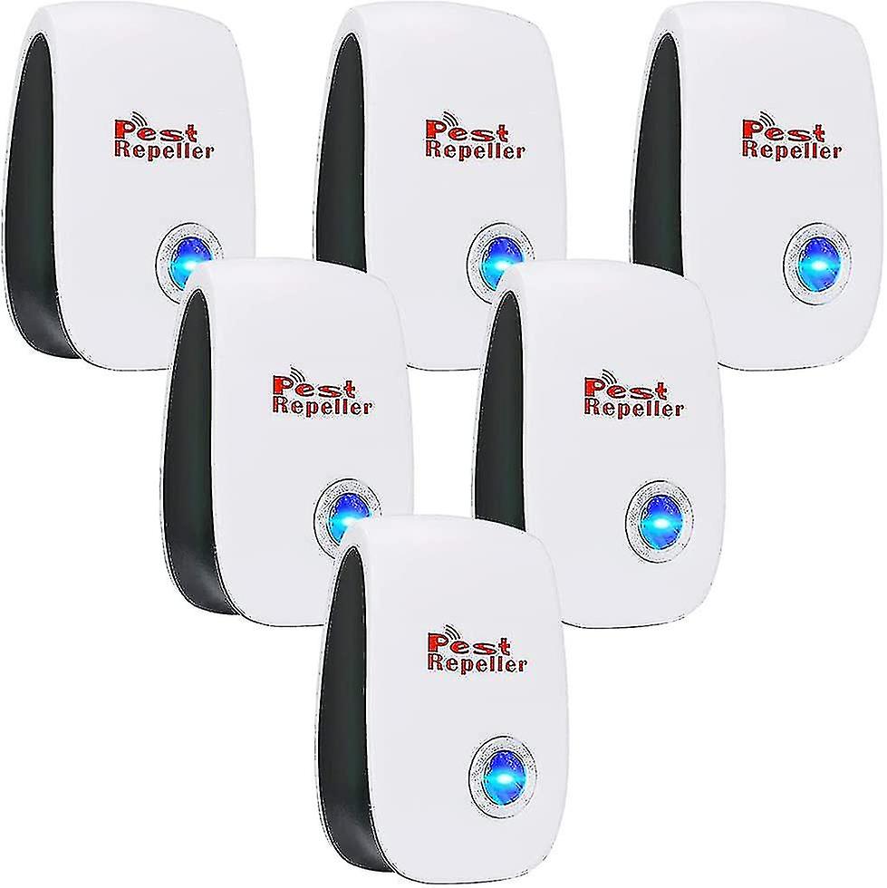 Ultrasonic Pest Repeller, 6 Plug Electronic Pest Repeller, Electric Mosquito Bug