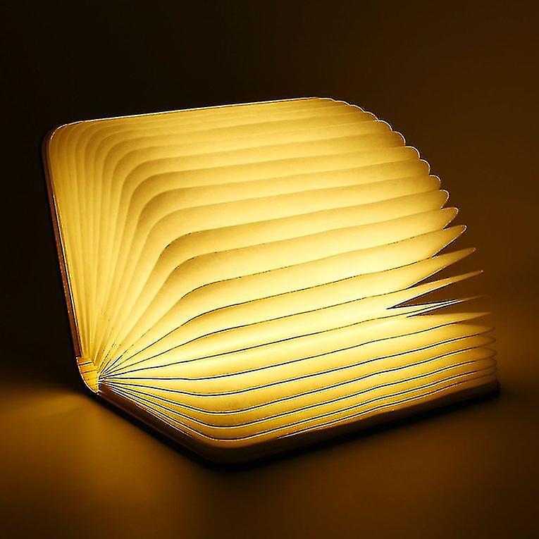 Creative Wooden Led Book Light Magnetic Foldable & Flexible Usb Rechargeable