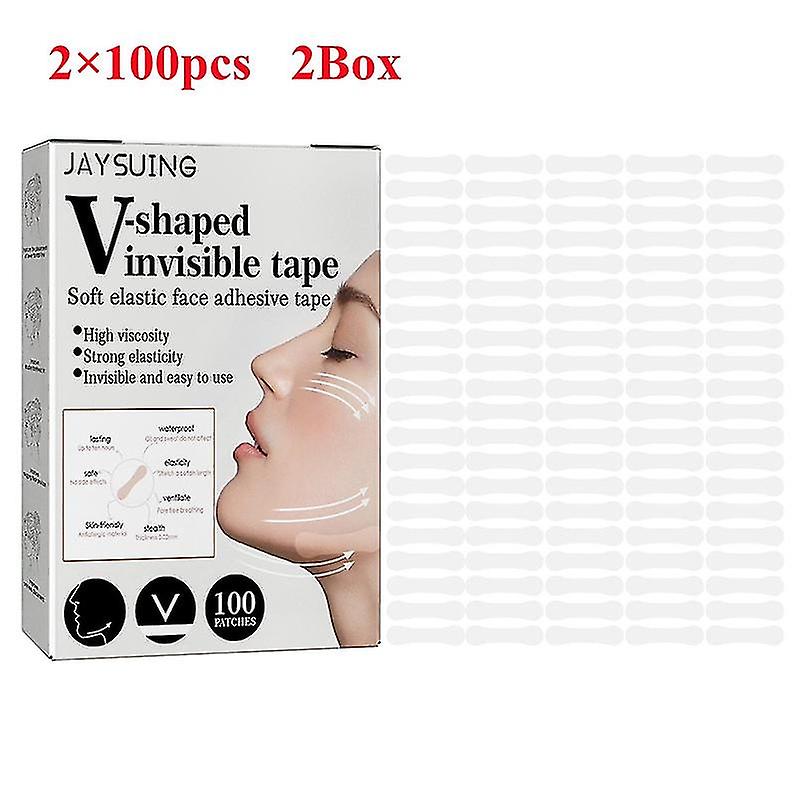 200/100 Pieces Invisible Lifting Facial Stickers Fade Fine Lines Lift Tight Chin V-shaped Face Lifting Tape Chin Reducer