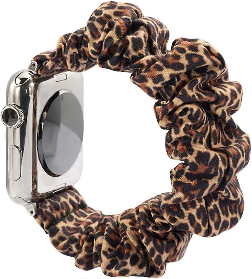 Heytea Compatible Apple Watch Series 7 41mm Scrunchie Band, Soft Printed Elastic Scrunchy Bands for Apple Watch Series 7/SE/6/5/4/3/2/1 38mm 40mm 41mm