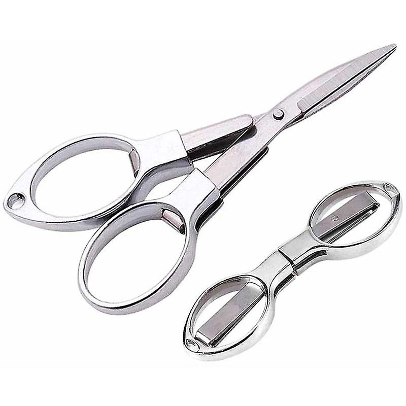 Retractable stainless steel folding scissors