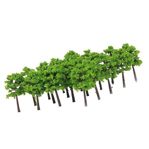 6xPlastic Model Trees Train Railroad Scenery 1:250 40pcs Green