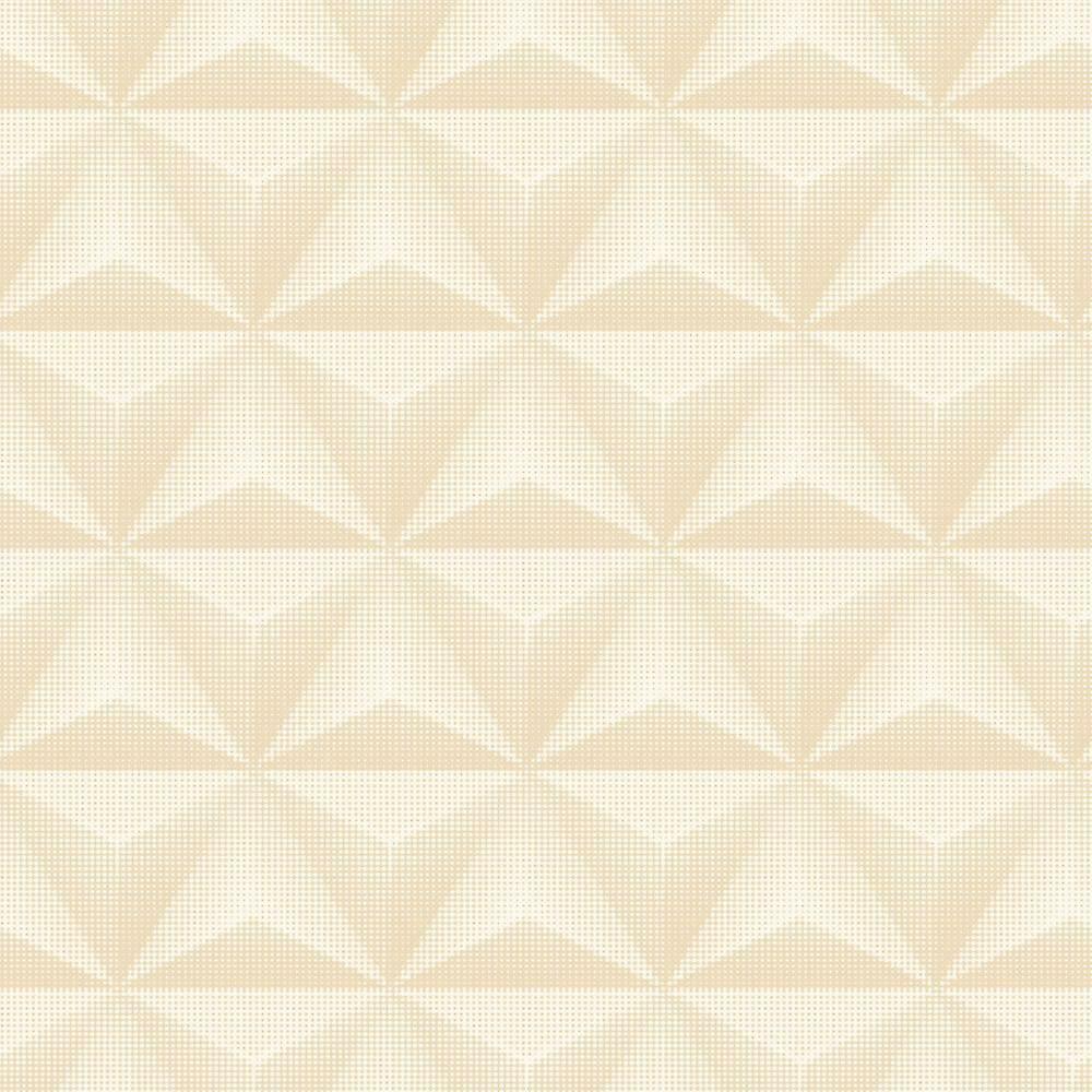 3D Geometric Metallic Wallpaper Triangle Spots Peach Pearl Vinyl Paste Wall