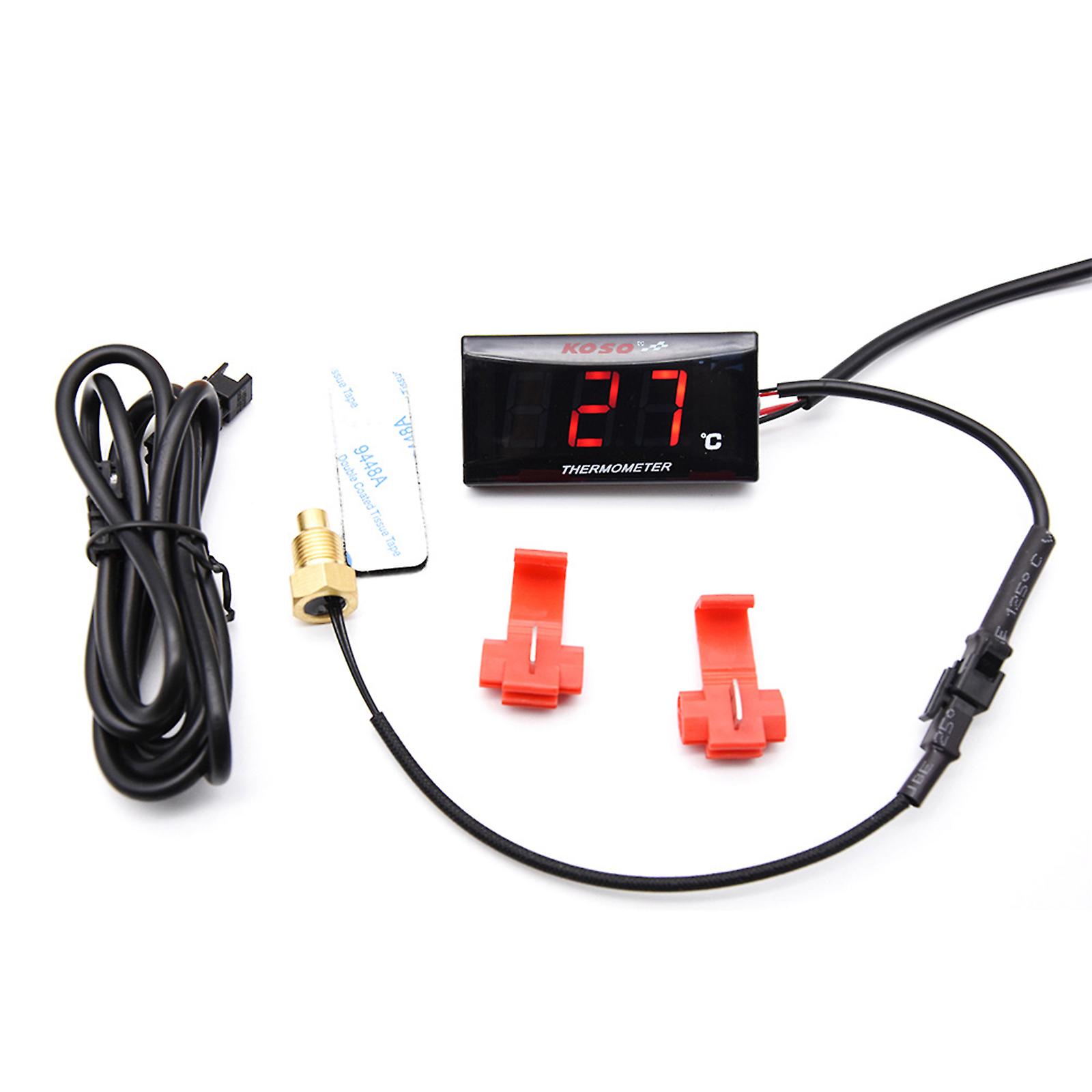 Mini Meter Thermometer Motorcycle Koso Water Temperature Gauge For Xmax300 Cb400 Mt 07 09 + Koso Temperature Sensor
