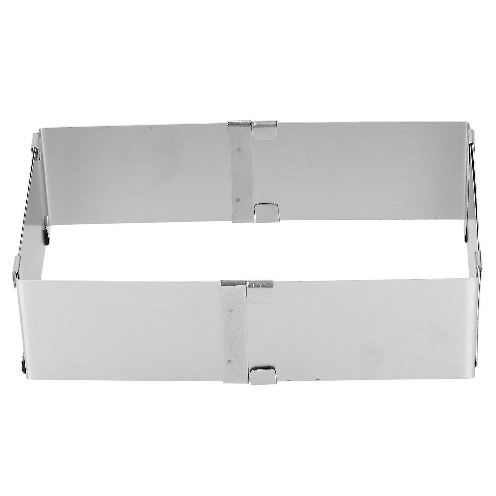 Stainless Steel Square Mousse Ring Retractable Biscuits Cake Mold Kitchen DIY Baking ToolsS 10~18cm