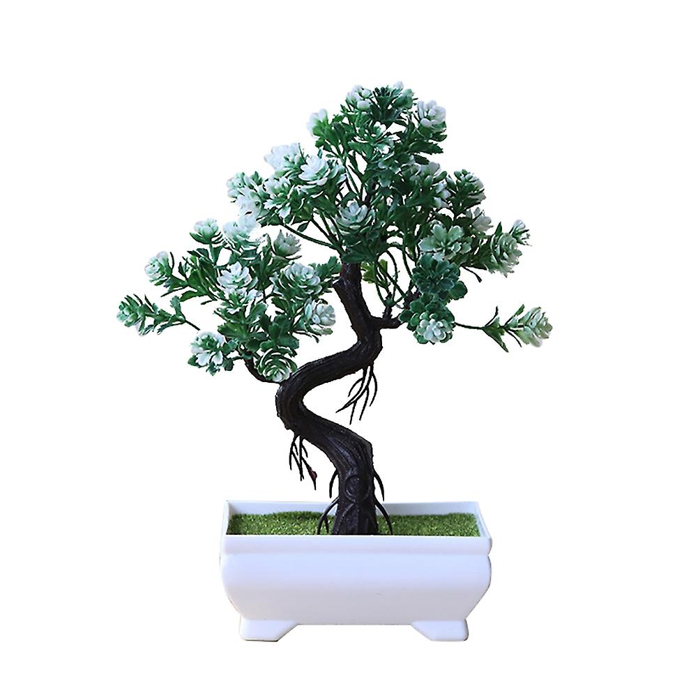 Renikh Artificial Potted Tree Bonsai Simulation Plant Home Decor Table Centerpieces