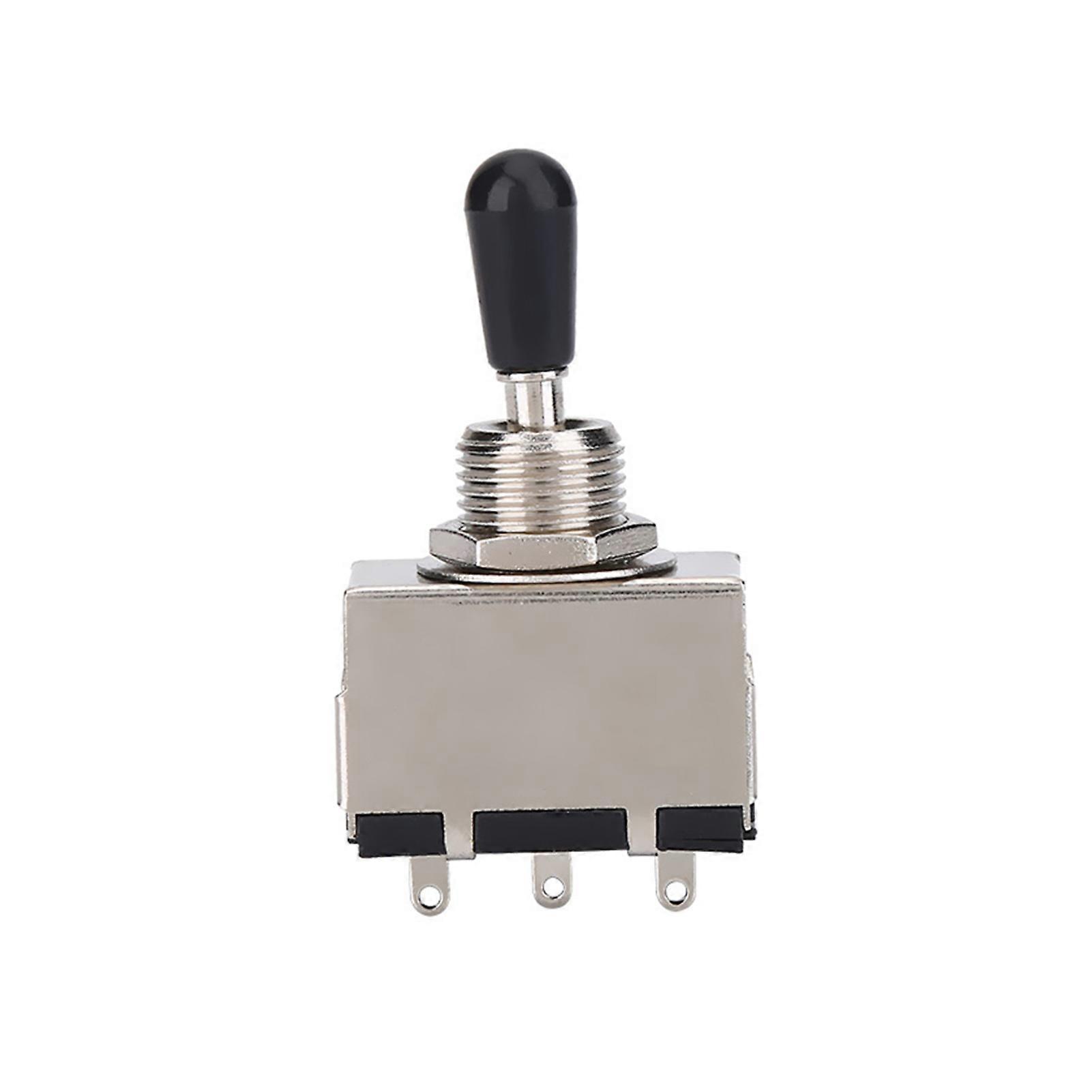 3 Way Toggle Switch with Black Tip for LP Style Electric Guitar Enclosed Replacement Part Durable and Easy to Install
